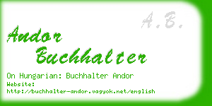 andor buchhalter business card